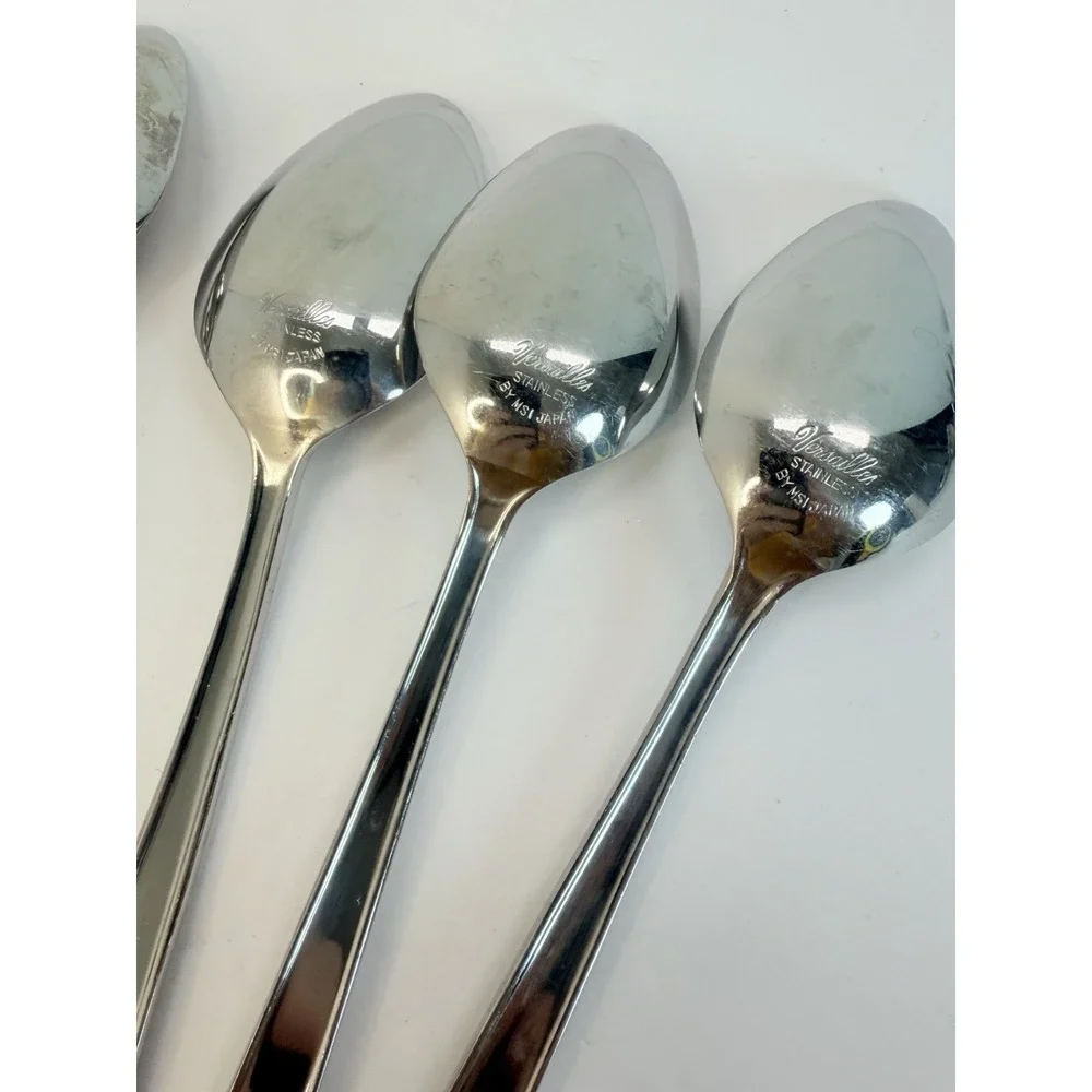 Versailles by MSI Japan Stainless Steel Set of 7 Oval Soup Spoons 7 3/8